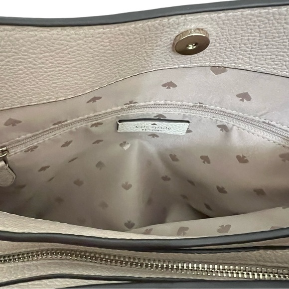 KATE SPADE Leather Leila triple compartment shoulder bag cream tan Colorblock - Picture 9 of 15